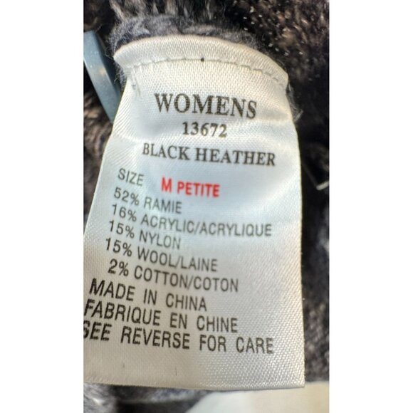 Woolrich Womens Petite Cardigan Sweater M Gray Button Closure & Patterned Design - Picture 4 of 14